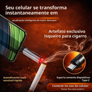 Isqueiro com Celular - Isqueiro elétrico portátil USB - Com função tipo C