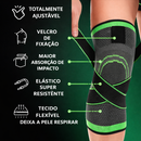 Joelheira para Compressão Articular com amassamento usando tiras cruzadas. Tensor articular