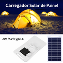 Carregador Solar Portátil 2W/5W - Com USB&nbsp; à prova d'água, para uso externo