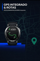 GPS com Smartwatch Zeblaze Stratos 3 PRO - Tela AMOLED HD, GPS integrado, Chamadas via Bluetooth, Smartwatch