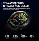 GPS com Smartwatch Zeblaze Stratos 3 PRO - Tela AMOLED HD, GPS integrado, Chamadas via Bluetooth, Smartwatch