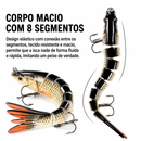 Isca Artificial Articulada para pesca de Peixes - Múltiplas articulações, afundamento lento