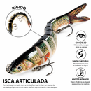 Isca Artificial Articulada para pesca de Peixes - Múltiplas articulações, afundamento lento