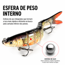 Isca Artificial Articulada para pesca de Peixes - Múltiplas articulações, afundamento lento