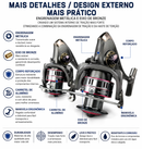 Vara e Molinete de pesca Conjunto Completo -  Feito de fibra de carbono de 1,8 a 3,6 m, super resistente, com vara telescópica e carretel giratório, resistência máxima de 3 a 8 kg.