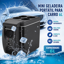 Para Carros - Mini Geladeira Portátil compacta de 6 litros -  12V, com freezer, ideal para camping, viagens e uso externo no verão.
