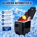 Para Carros - Mini Geladeira Portátil compacta de 6 litros -  12V, com freezer, ideal para camping, viagens e uso externo no verão.