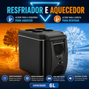 Para Carros - Mini Geladeira Portátil compacta de 6 litros -  12V, com freezer, ideal para camping, viagens e uso externo no verão.