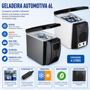 Para Carros - Mini Geladeira Portátil compacta de 6 litros -  12V, com freezer, ideal para camping, viagens e uso externo no verão.