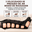 Para as Pernas - Massageador Elétrico Pneumático - Versão Estendida para Relaxamento Profundo de Coxas, Panturrilhas e Pés com Controle Remoto
