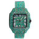 Relógio Masculino UNIGUET Green Diamond – Quadrado, Fashion estilo Romano