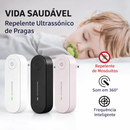 Repelente Eletrônico Ultrassônico - Para controle de pragas, como ratos, insetos, roedores, camundongos e baratas, para uso doméstico, com certificação EUA/UE.