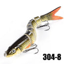 Isca Artificial Articulada para pesca de Peixes - Múltiplas articulações, afundamento lento