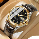 Relógio Masculino Quartzo Luxury Master com pulseira em couro