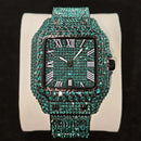Relógio Masculino UNIGUET Green Diamond – Quadrado, Fashion estilo Romano