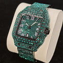 Relógio Masculino UNIGUET Green Diamond – Quadrado, Fashion estilo Romano