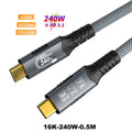 Turbo Cabo USB4 Tipo C - 8K 40Gbps 240W PD3.1 QC4.0 para carregamento rápido