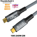 Turbo Cabo USB4 Tipo C - 8K 40Gbps 240W PD3.1 QC4.0 para carregamento rápido