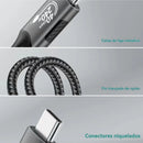 Turbo Cabo USB4 Tipo C - 8K 40Gbps 240W PD3.1 QC4.0 para carregamento rápido