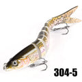 Isca Artificial Articulada para pesca de Peixes - Múltiplas articulações, afundamento lento
