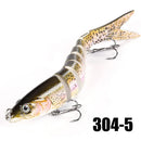 Isca Artificial Articulada para pesca de Peixes - Múltiplas articulações, afundamento lento