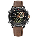 Relógio Masculino NAVI FORCE DIGITAL com Pulseira em Couro