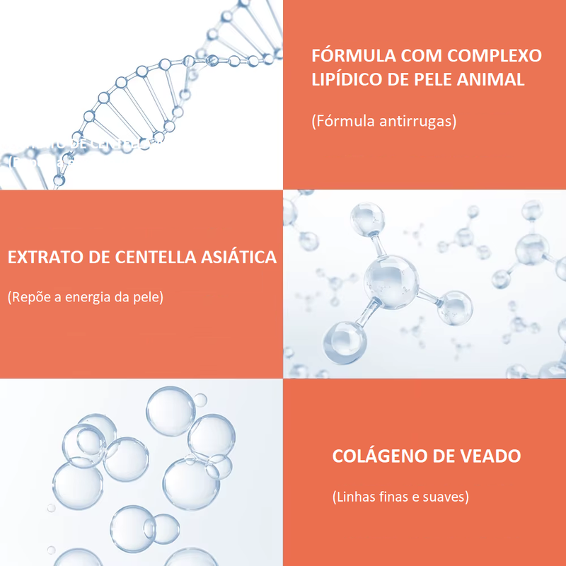 Creme para Olhos com Colágeno e Peptídeos - Antirrugas e Antienvelhecimento - Remove Olheiras, Combate Inchaço - Hidrata a Área dos Olhos