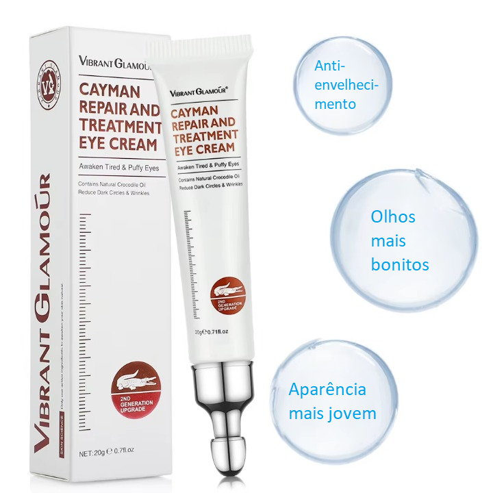 Creme para Olhos com Colágeno e Peptídeos - Antirrugas e Antienvelhecimento - Remove Olheiras, Combate Inchaço - Hidrata a Área dos Olhos