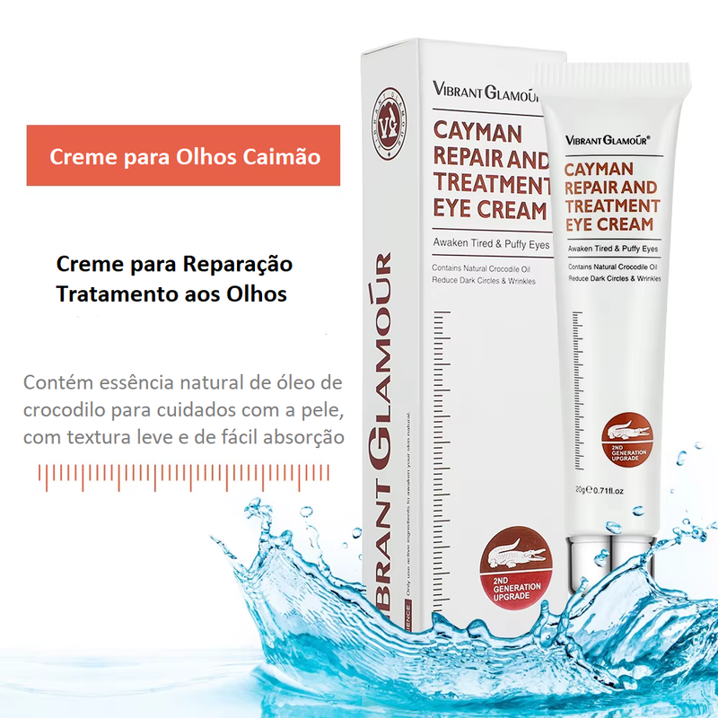 Creme para Olhos com Colágeno e Peptídeos - Antirrugas e Antienvelhecimento - Remove Olheiras, Combate Inchaço - Hidrata a Área dos Olhos