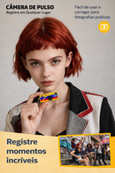 Câmera 1080P de Chaveiro - Portátil - Gravação em HD 1080P, flash embutido, foco automático, lente grande angular de 130° e tela LCD